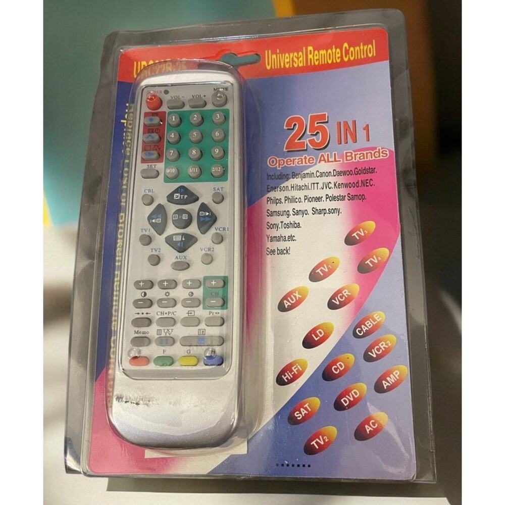 NEW URC22B-25 Universal TV Remote Control Operate all brands 25 in 1 DVD VCR